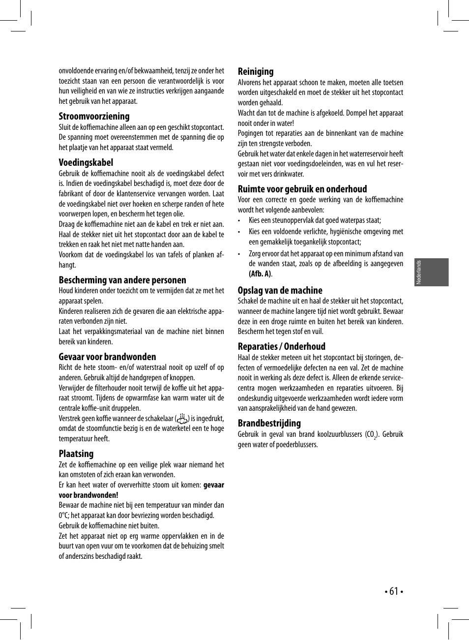 Gaggia GAGGIA User Manual | Page 61 / 112