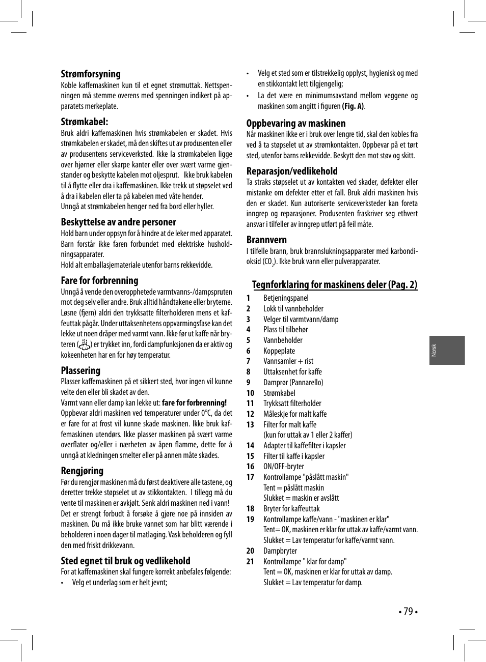 Gaggia GAGGIA User Manual | Page 79 / 112