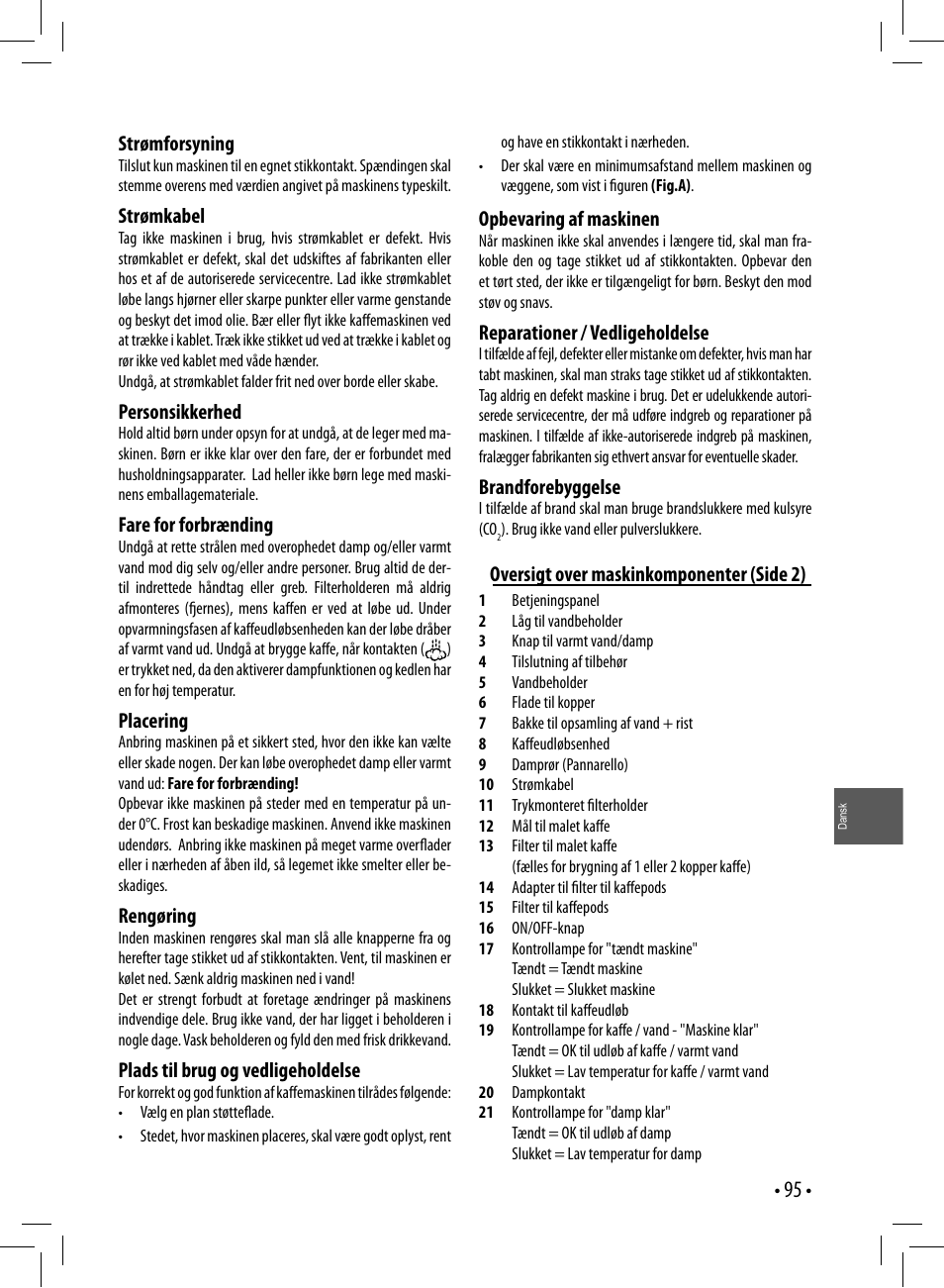 Gaggia GAGGIA User Manual | Page 95 / 112