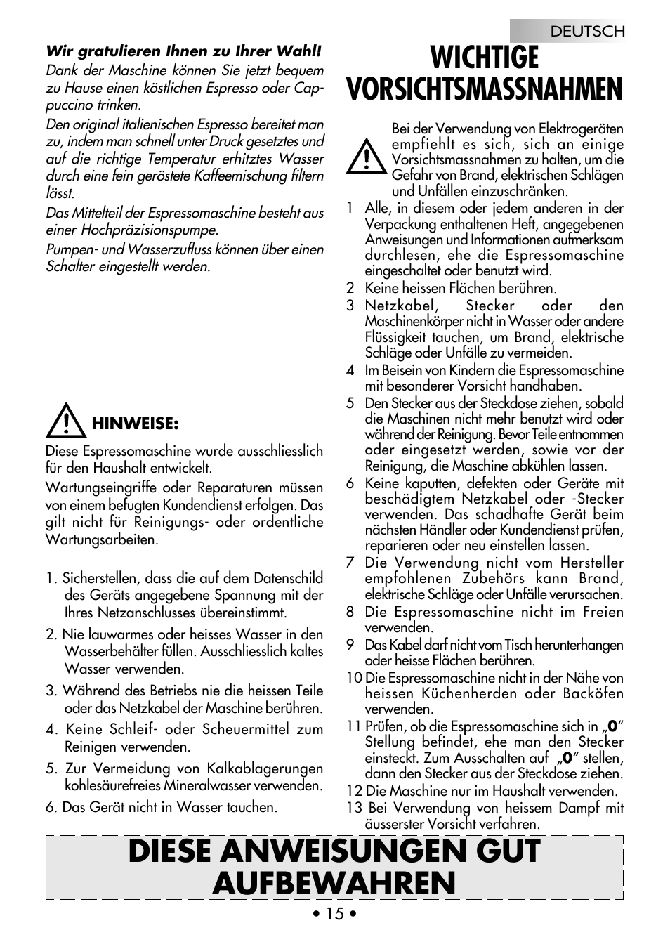 Gaggia CLASSIC User Manual | Page 16 / 53