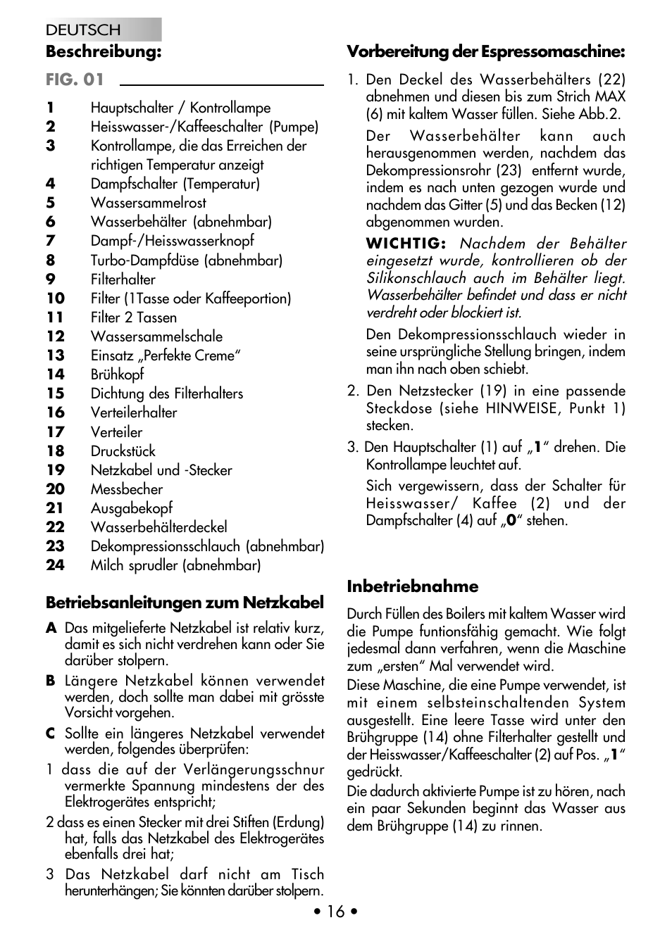 Gaggia CLASSIC User Manual | Page 17 / 53