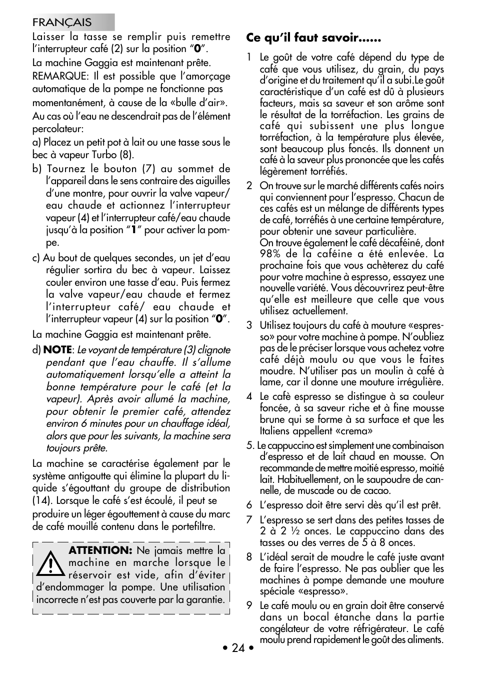 Gaggia CLASSIC User Manual | Page 25 / 53