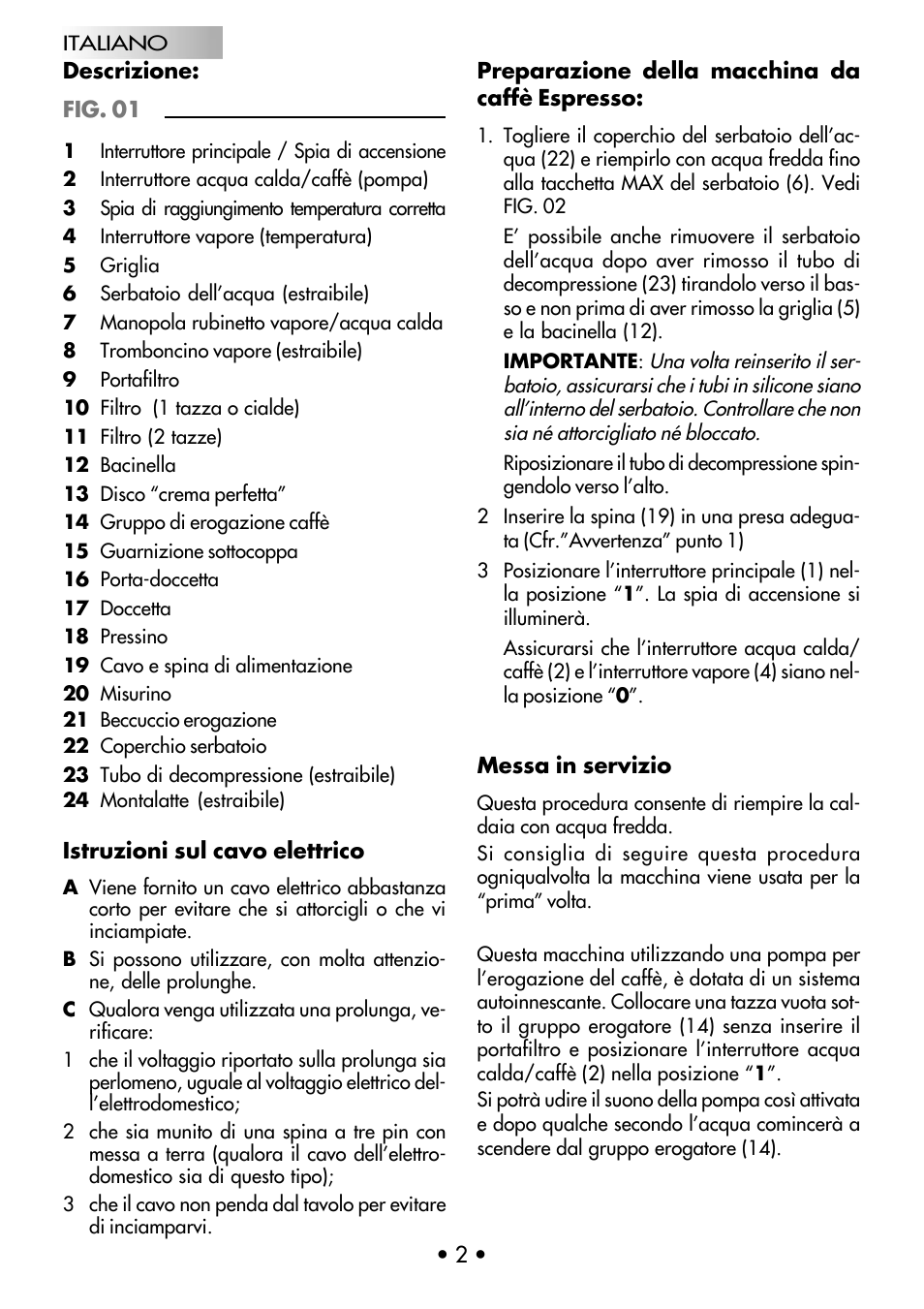 Gaggia CLASSIC User Manual | Page 3 / 53