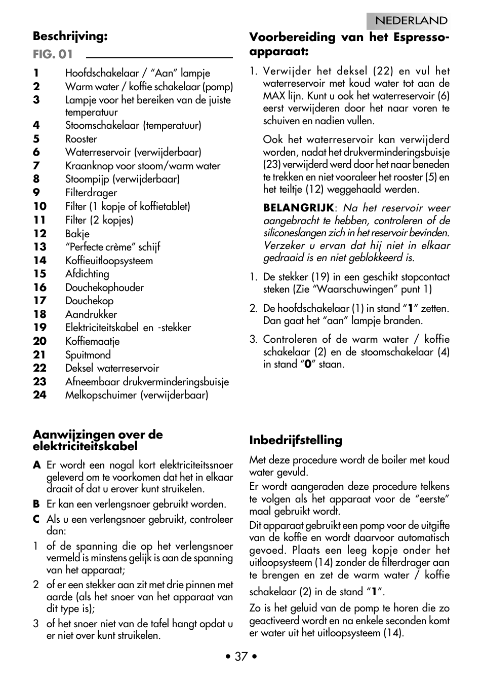 Gaggia CLASSIC User Manual | Page 38 / 53