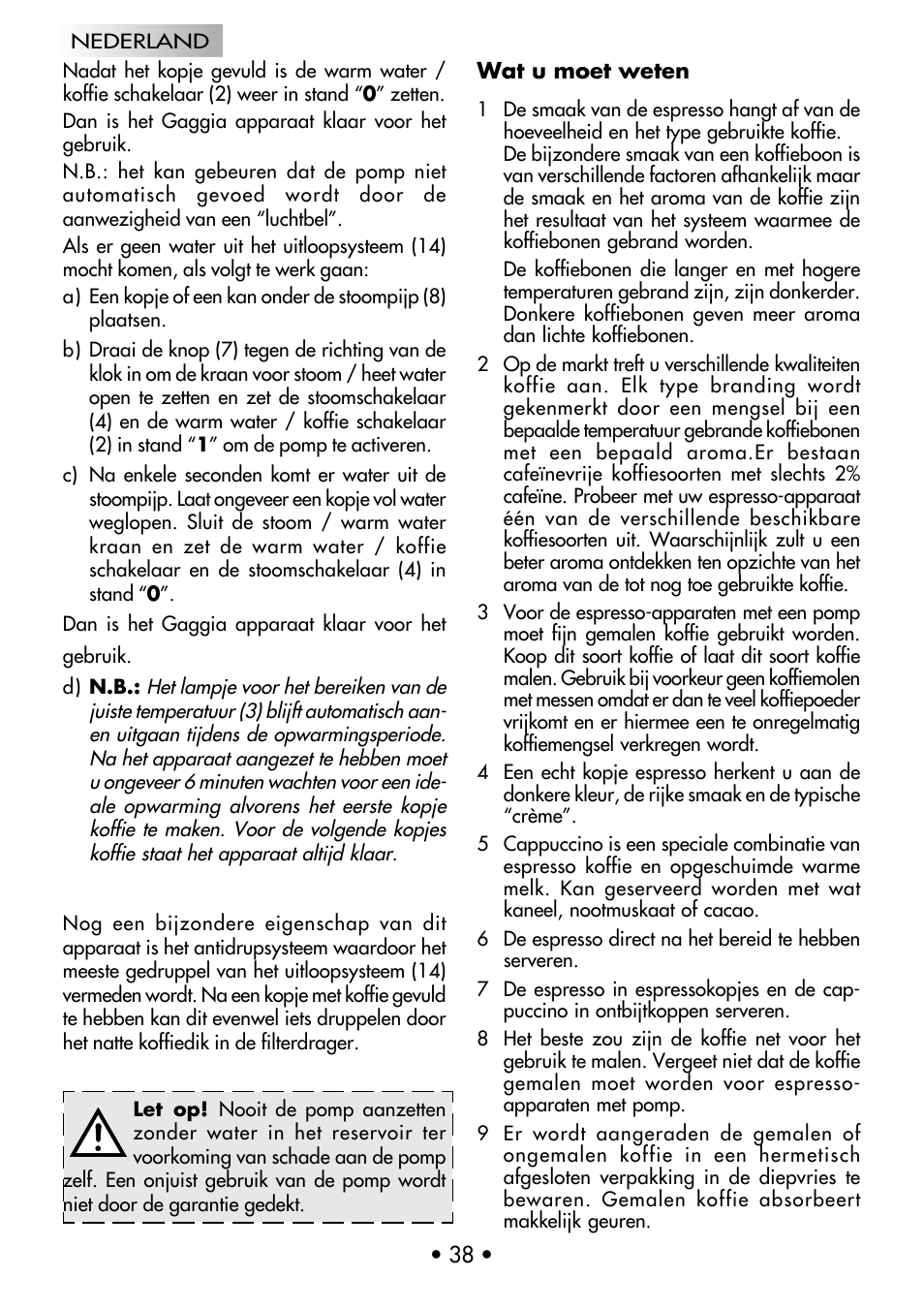 Gaggia CLASSIC User Manual | Page 39 / 53