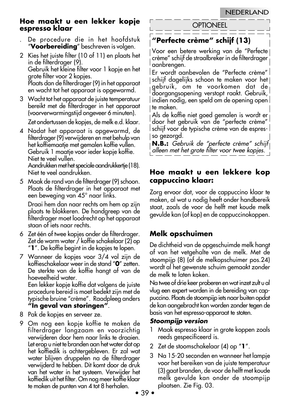 Gaggia CLASSIC User Manual | Page 40 / 53