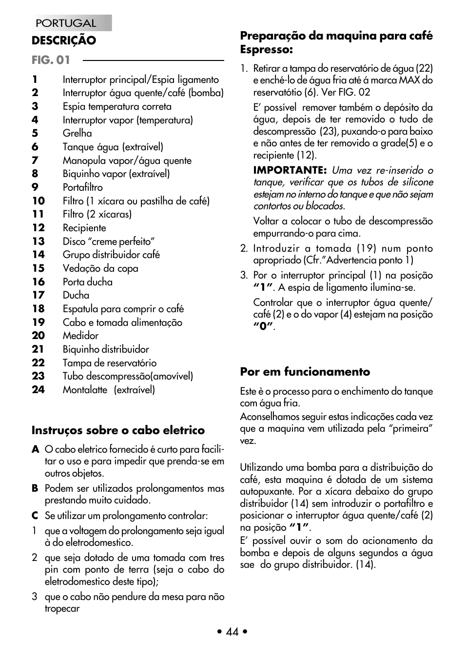 Gaggia CLASSIC User Manual | Page 45 / 53