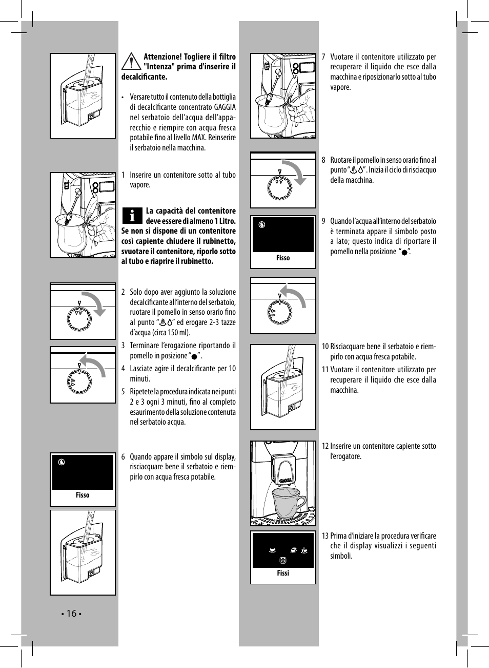 Gaggia UNICA User Manual | Page 16 / 88