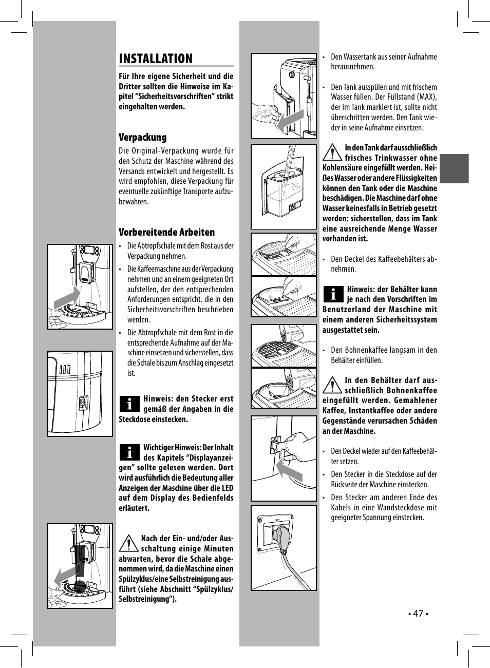 Gaggia UNICA User Manual | Page 47 / 88