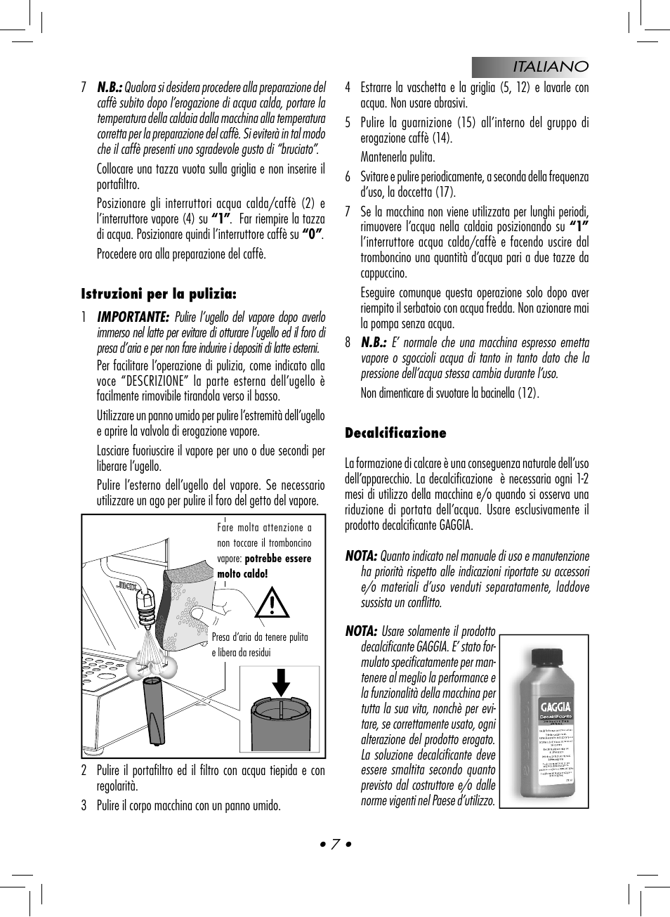 Gaggia CLASSIC User Manual | Page 10 / 76