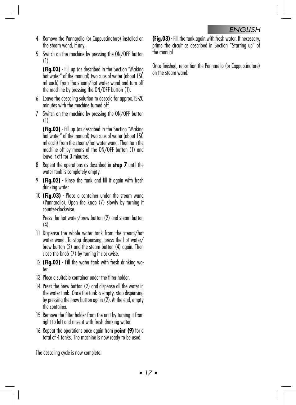 Gaggia CLASSIC User Manual | Page 20 / 76