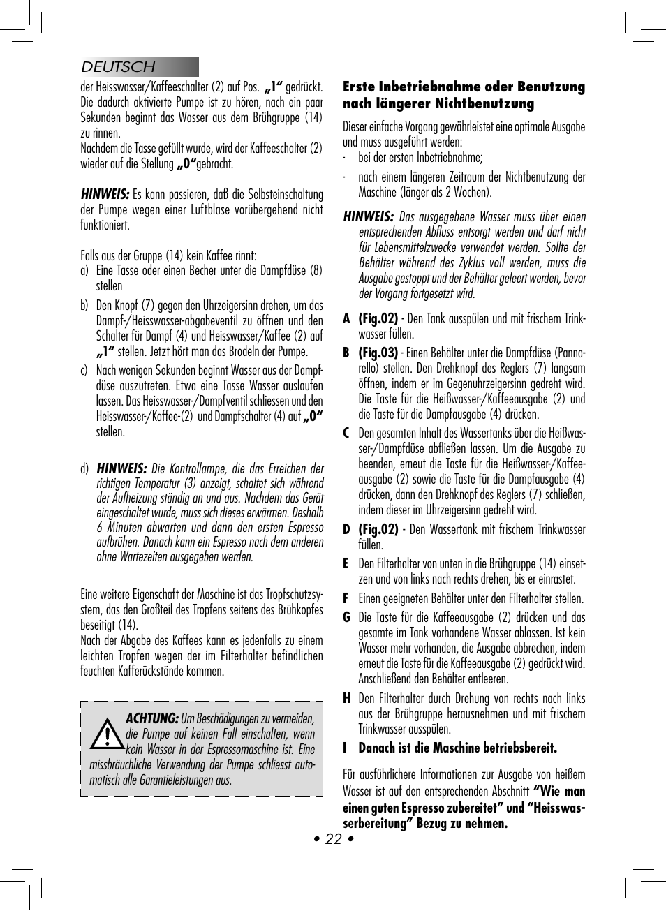 Gaggia CLASSIC User Manual | Page 25 / 76
