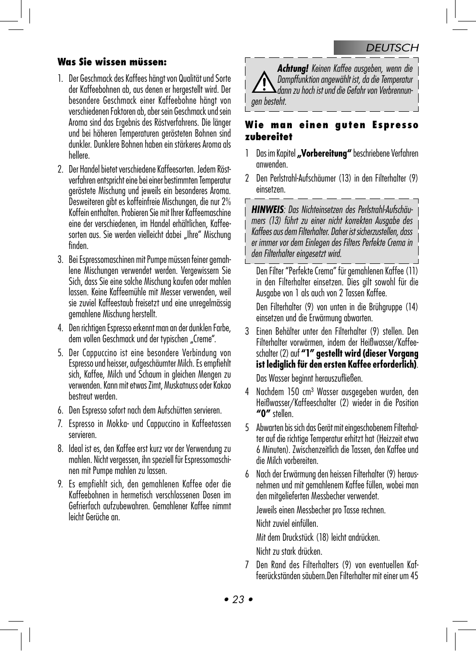 Gaggia CLASSIC User Manual | Page 26 / 76