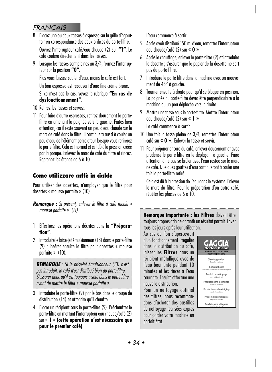 Gaggia CLASSIC User Manual | Page 37 / 76