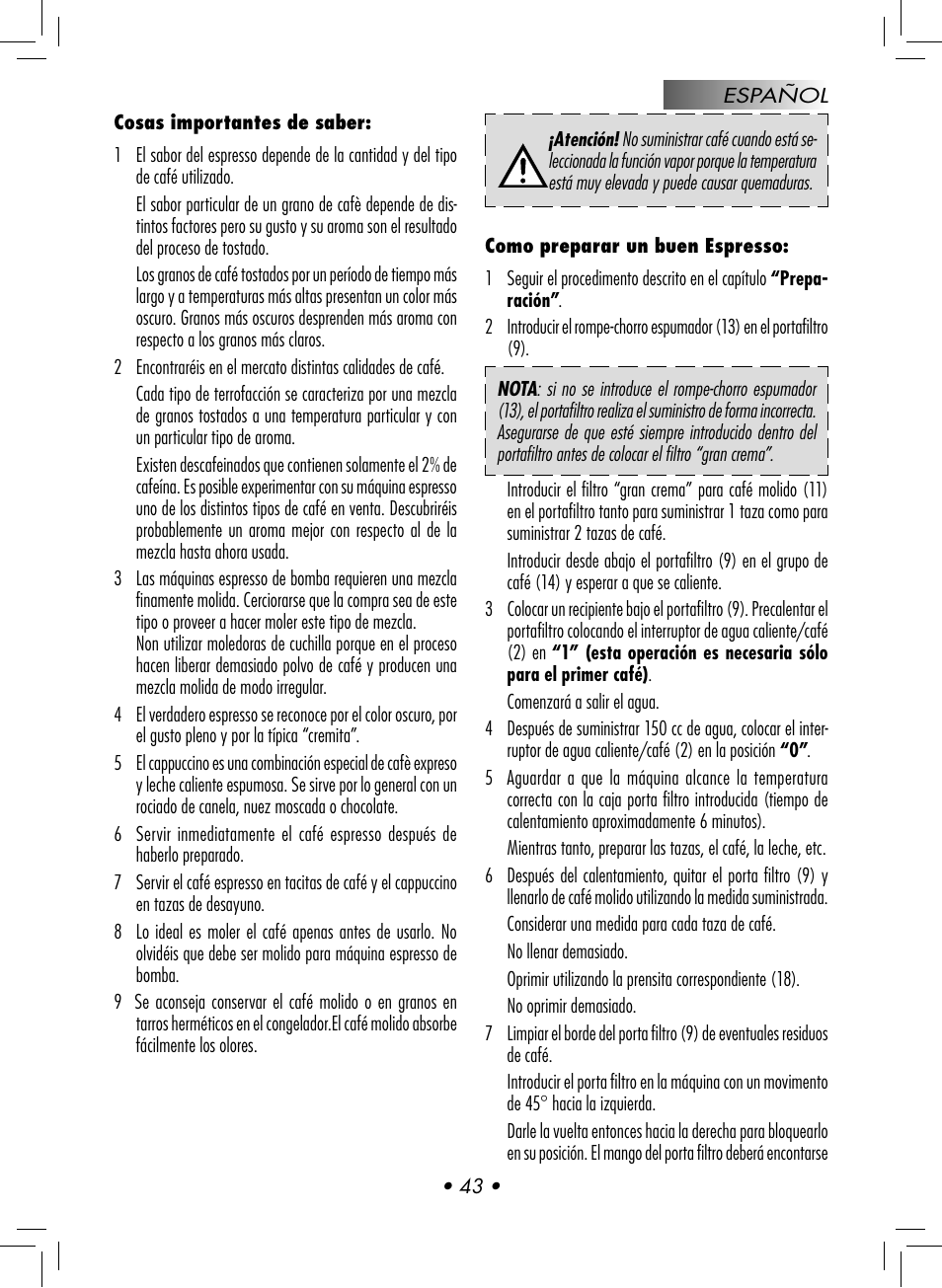 Gaggia CLASSIC User Manual | Page 46 / 76