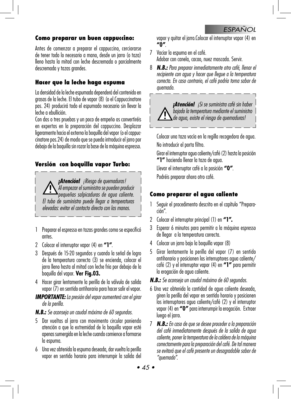 Gaggia CLASSIC User Manual | Page 48 / 76