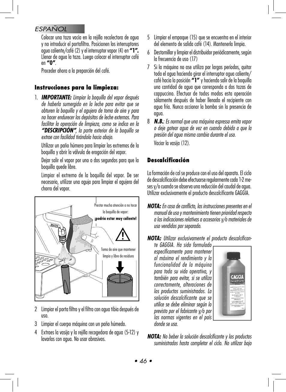 Gaggia CLASSIC User Manual | Page 49 / 76