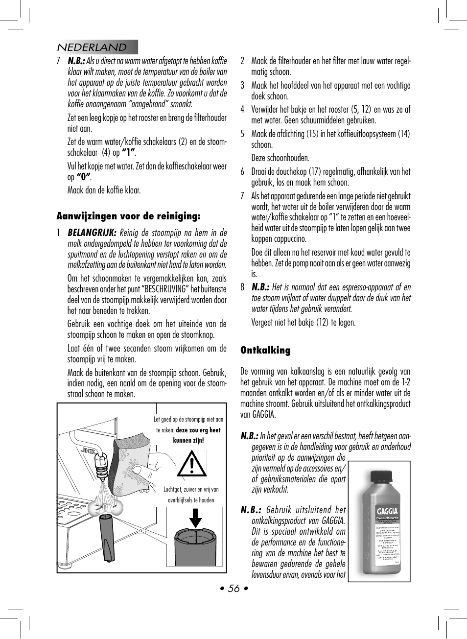 Gaggia CLASSIC User Manual | Page 59 / 76