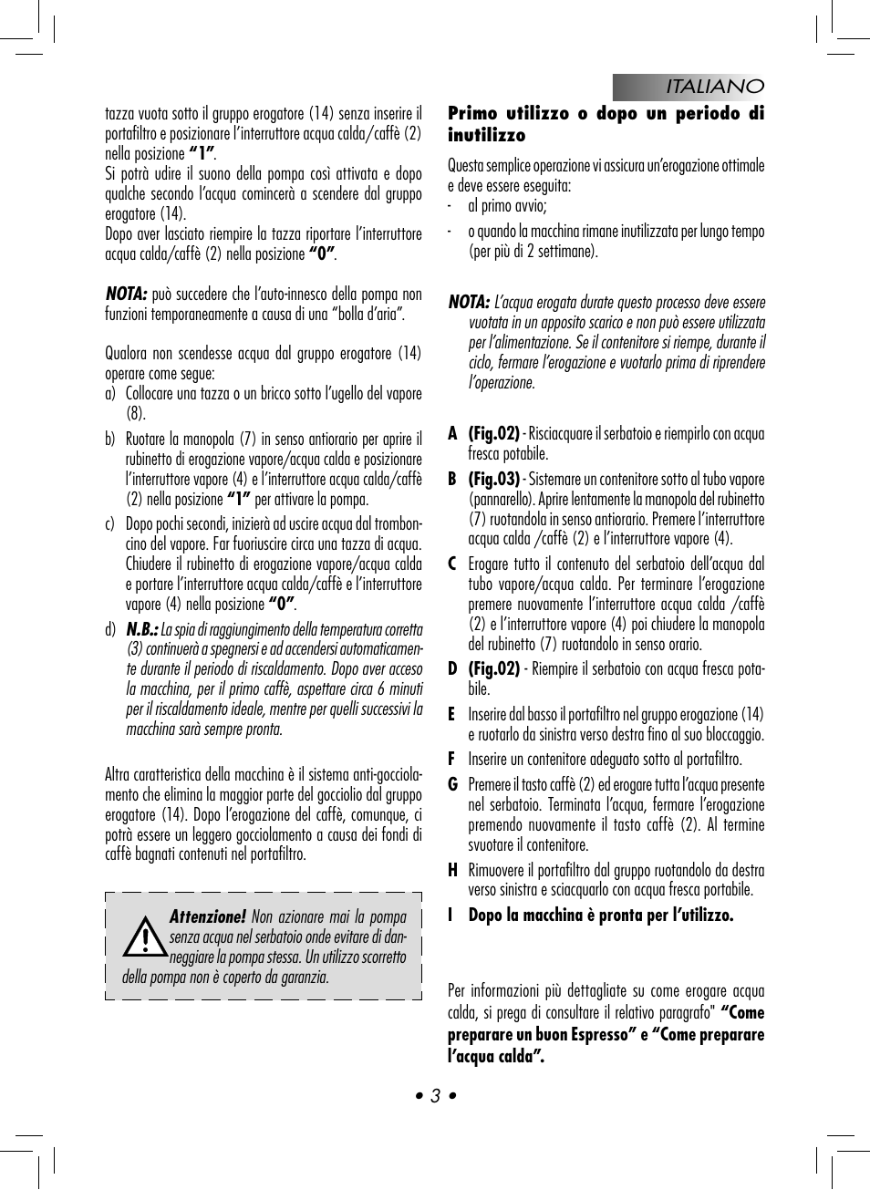 Gaggia CLASSIC User Manual | Page 6 / 76