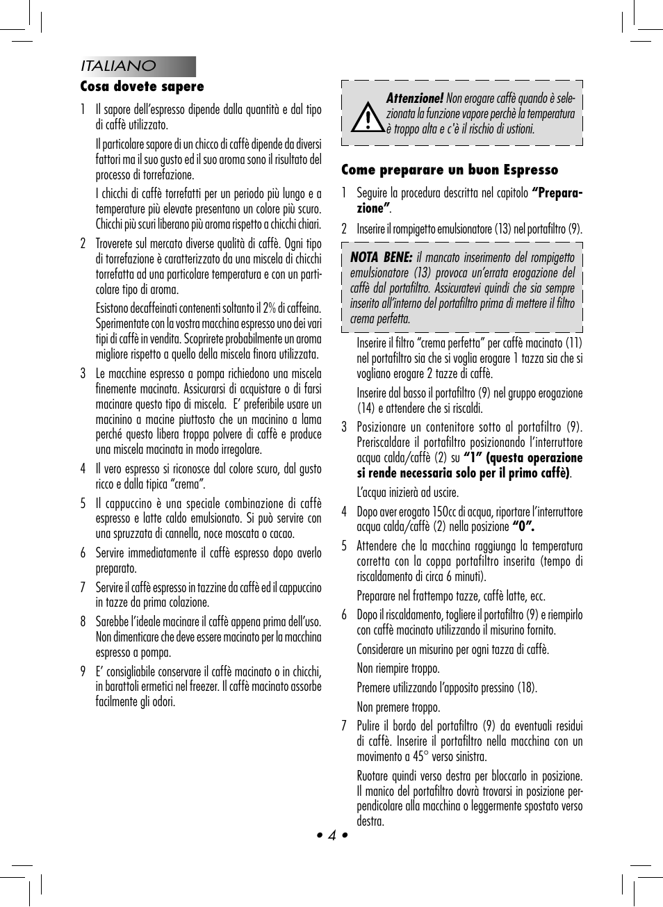 Gaggia CLASSIC User Manual | Page 7 / 76