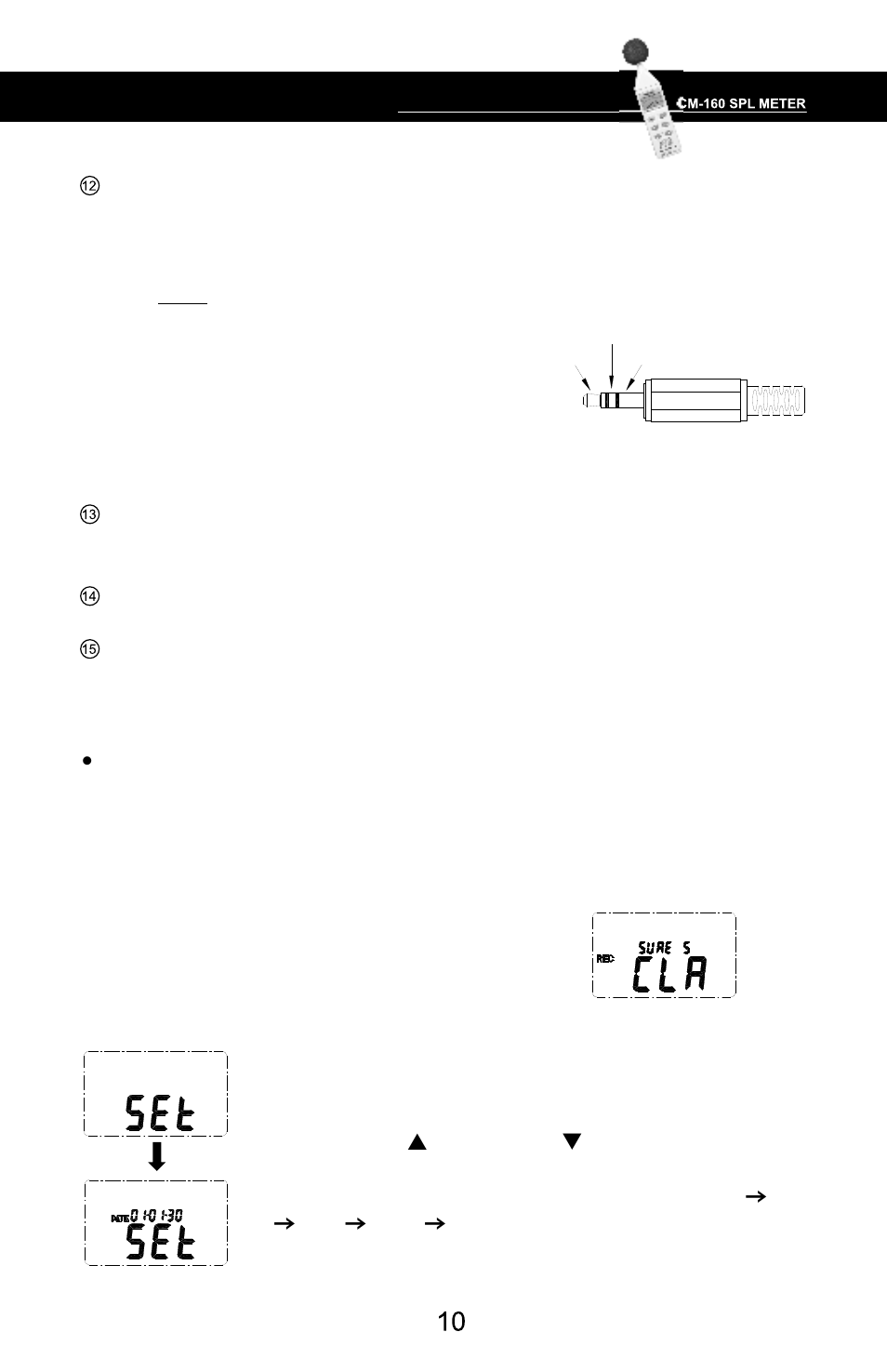 Vii. data logger clock & interval setup | Galaxy Audio CHECK MATE CM-160 User Manual | Page 12 / 24