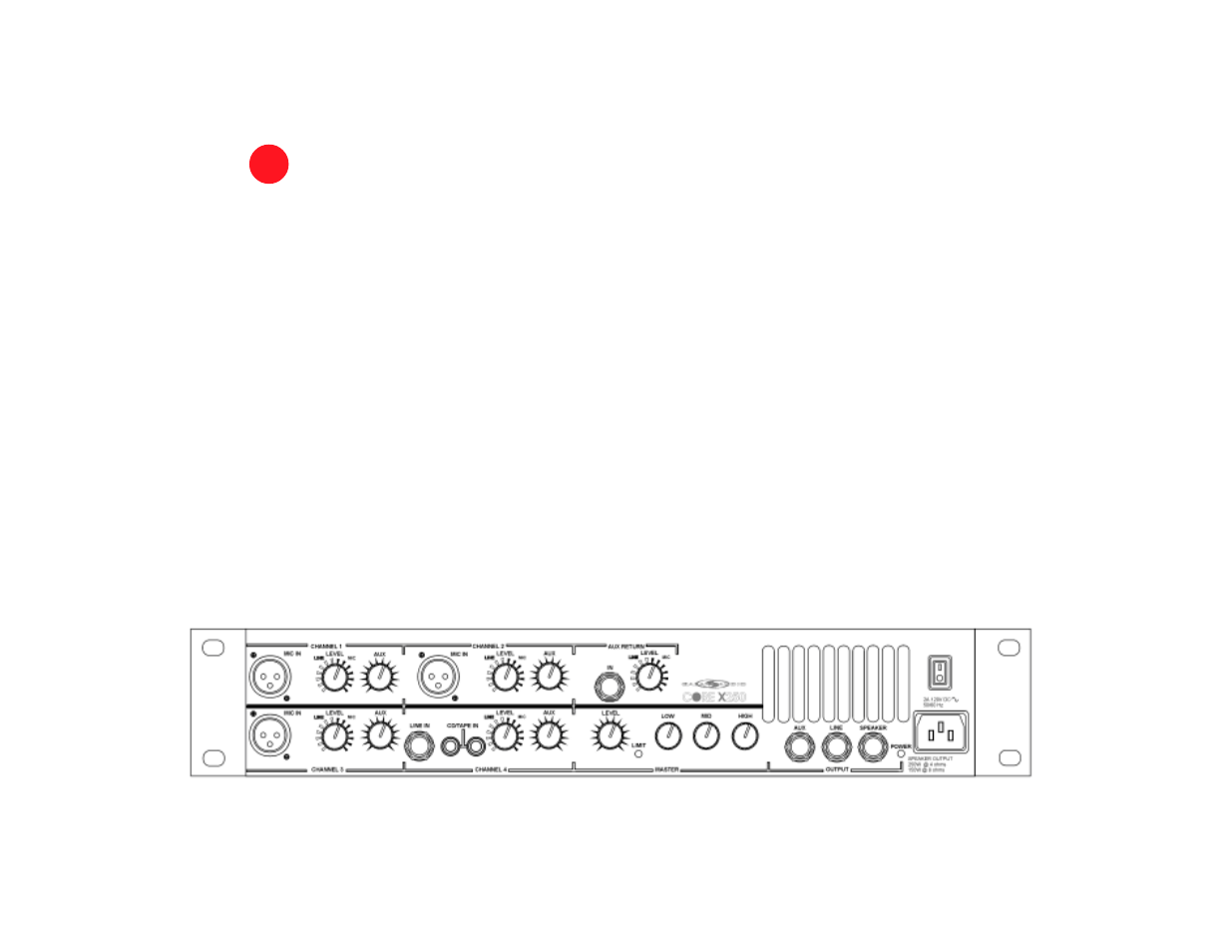 Co re x 250 | Galaxy Audio CORE XP250 User Manual | Page 12 / 16