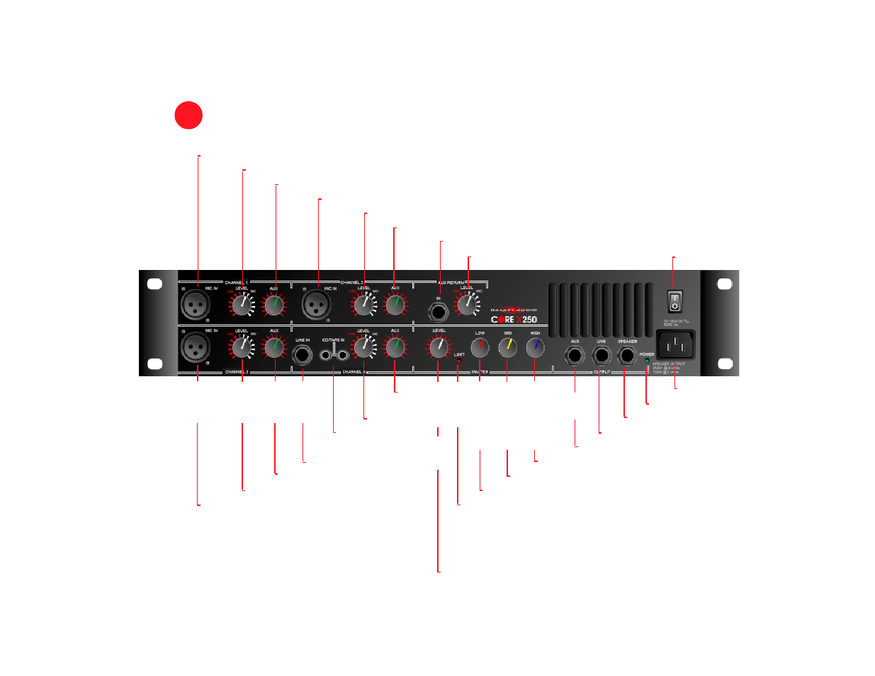 Co re x 250 | Galaxy Audio CORE XP250 User Manual | Page 6 / 16