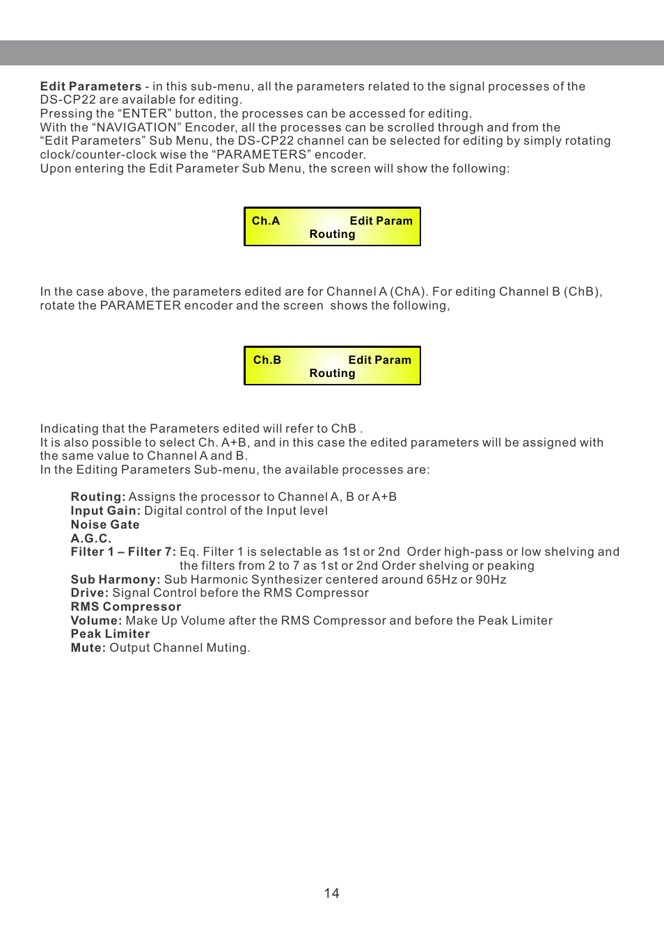 Galaxy Audio DS-CP22 User Manual | Page 15 / 40