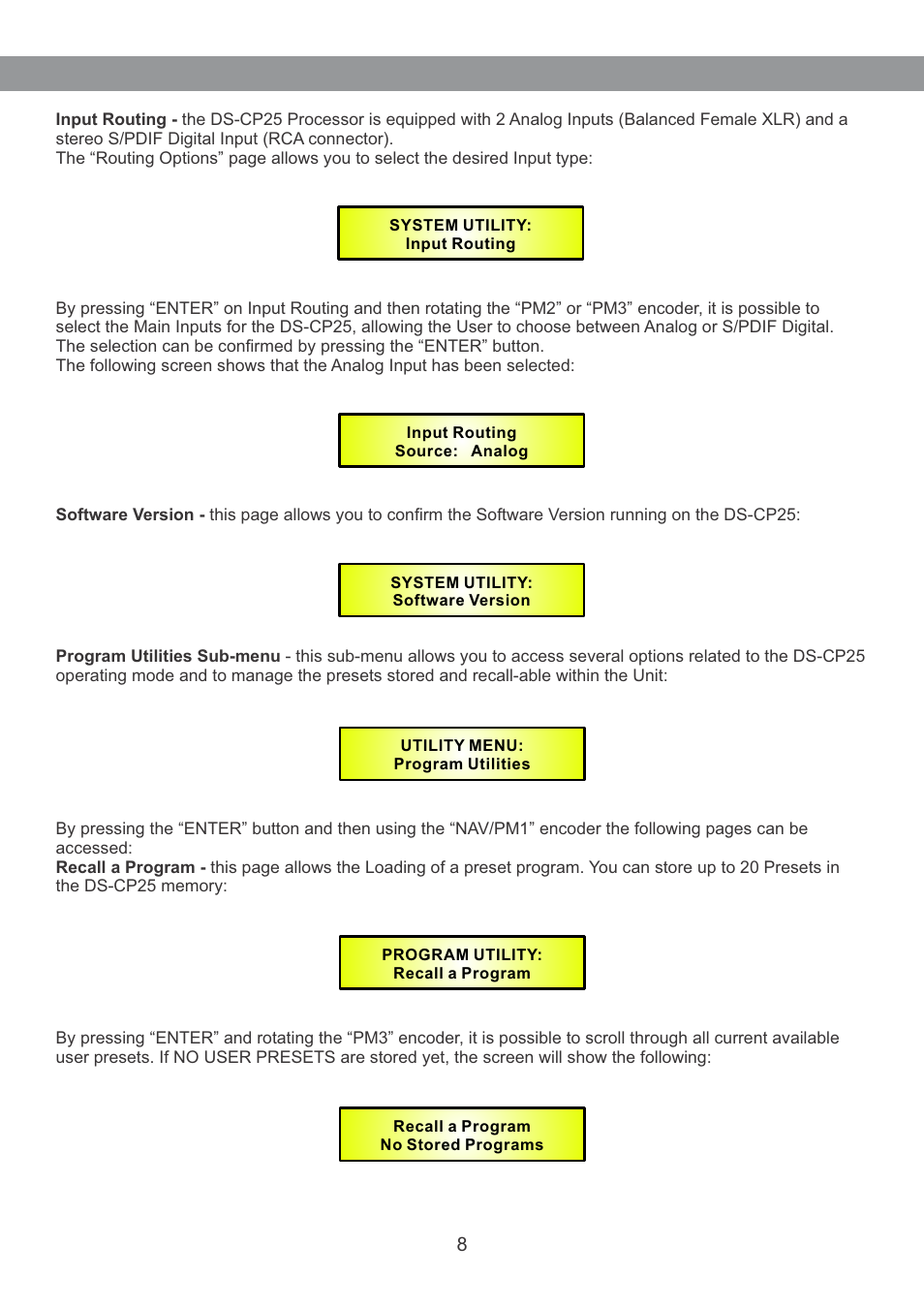 Galaxy Audio DS-CP25 User Manual | Page 9 / 40