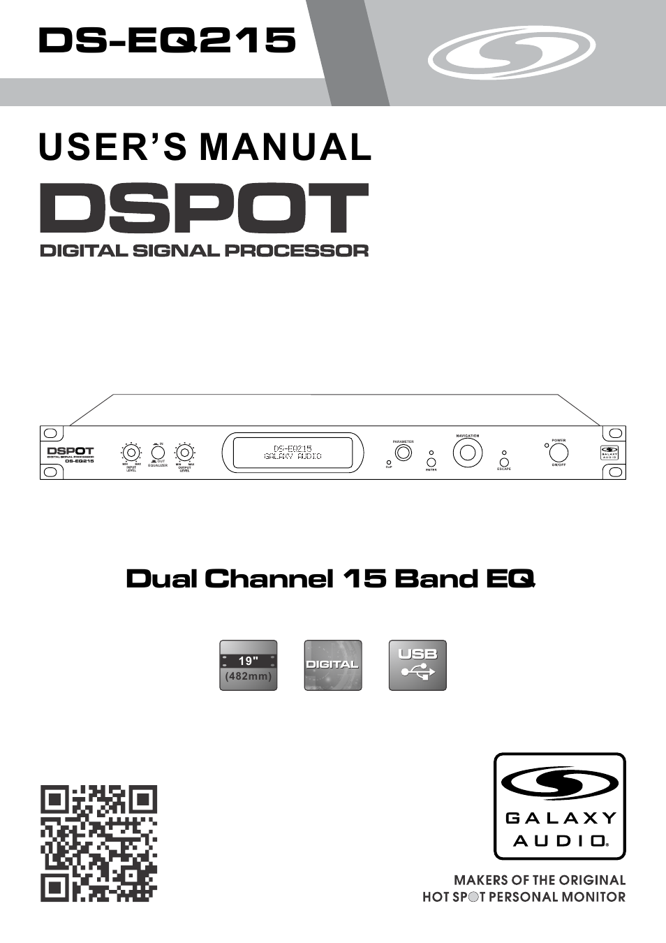 Galaxy Audio DS-EQ215 User Manual | 20 pages