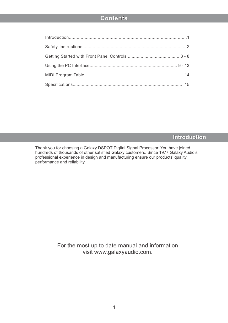 Galaxy Audio DS-EQ215 User Manual | Page 3 / 20