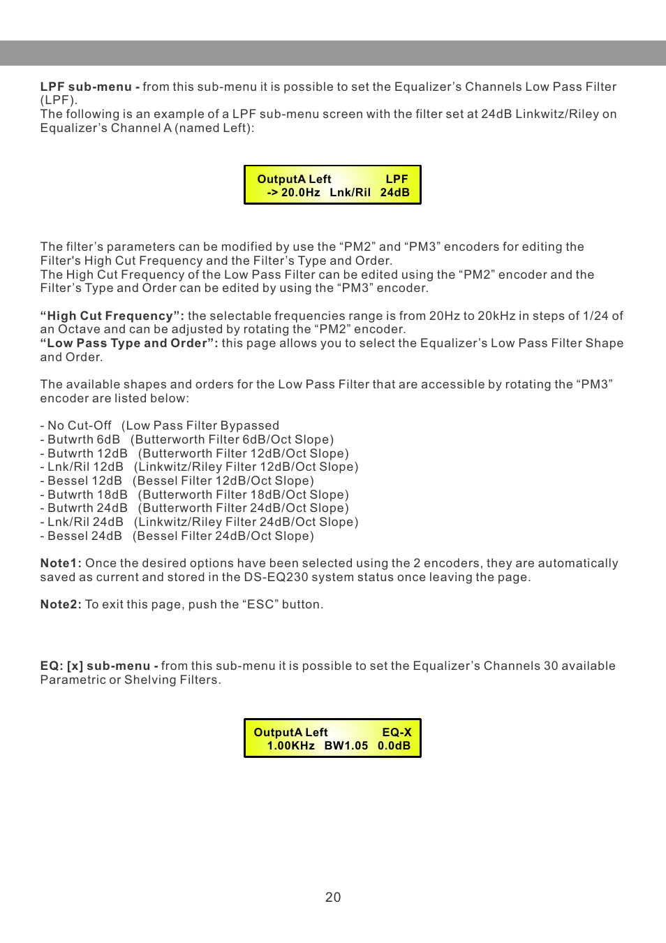 Galaxy Audio DS-EQ230 User Manual | Page 21 / 40