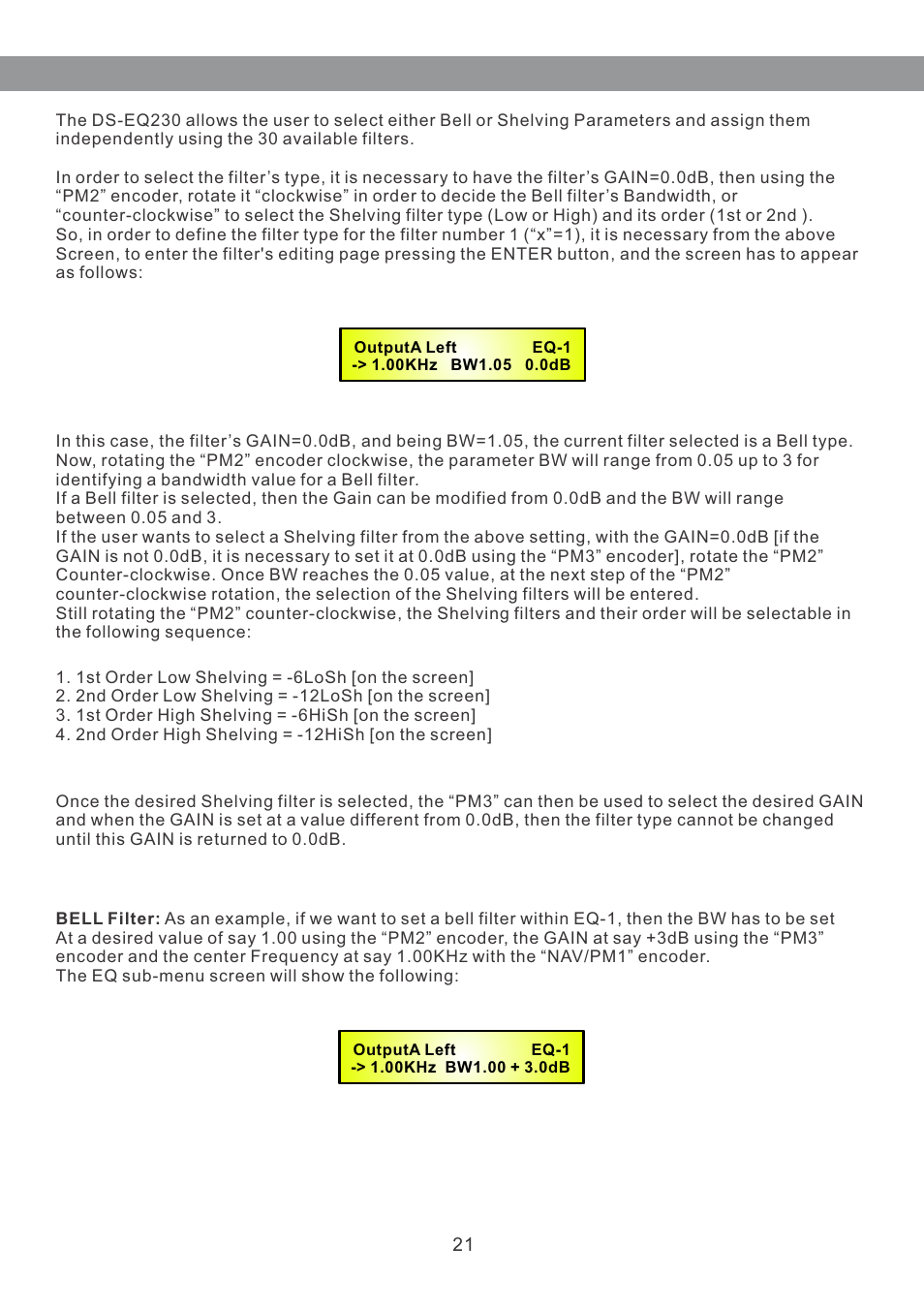 Galaxy Audio DS-EQ230 User Manual | Page 22 / 40