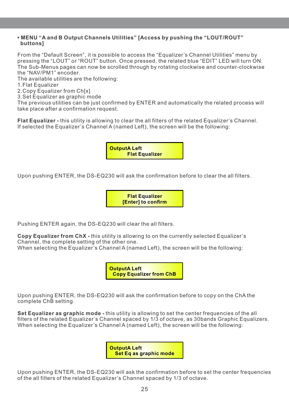 Galaxy Audio DS-EQ230 User Manual | Page 26 / 40