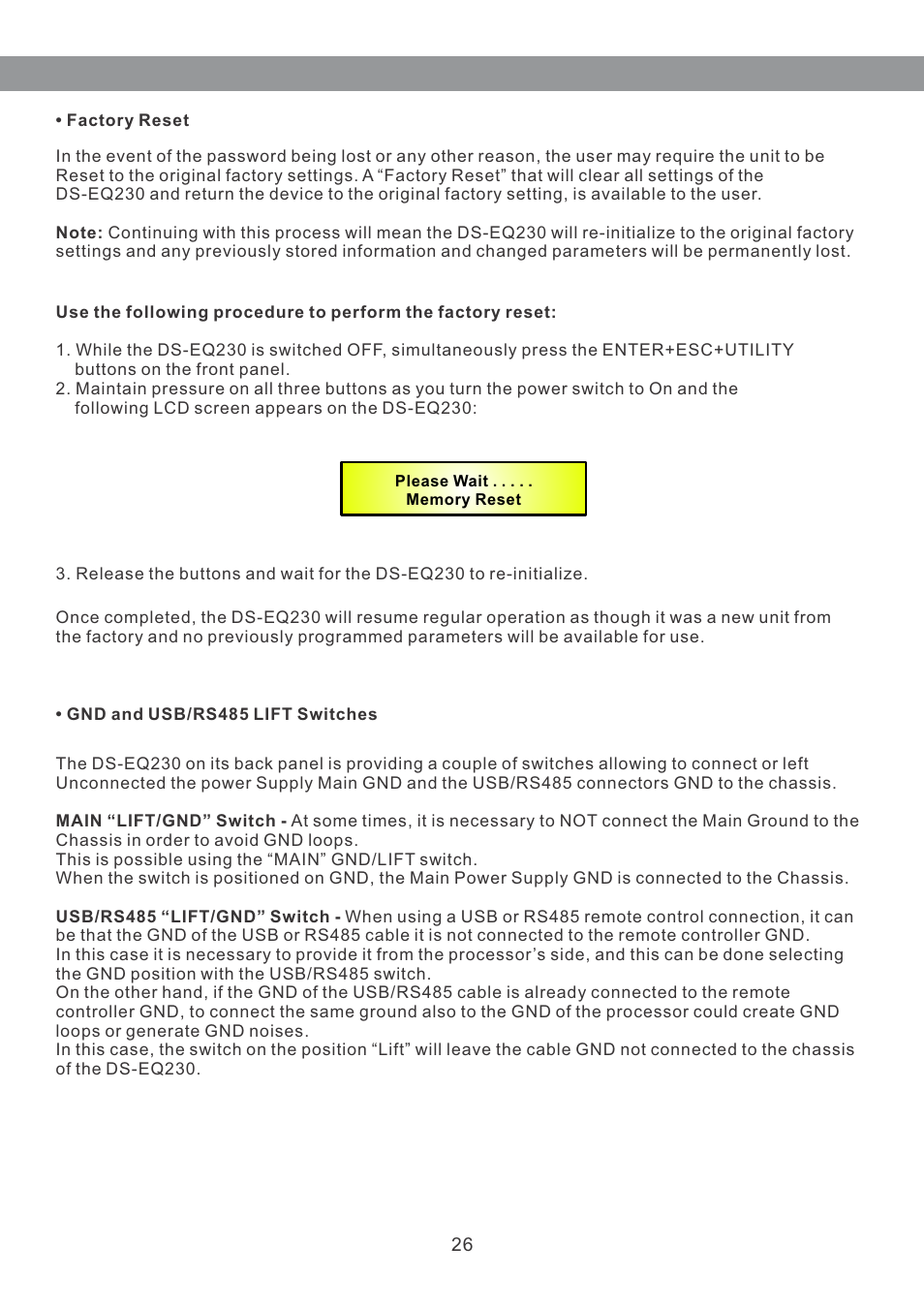 Galaxy Audio DS-EQ230 User Manual | Page 27 / 40