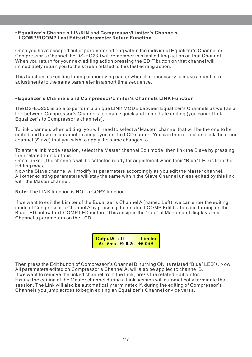 Galaxy Audio DS-EQ230 User Manual | Page 28 / 40