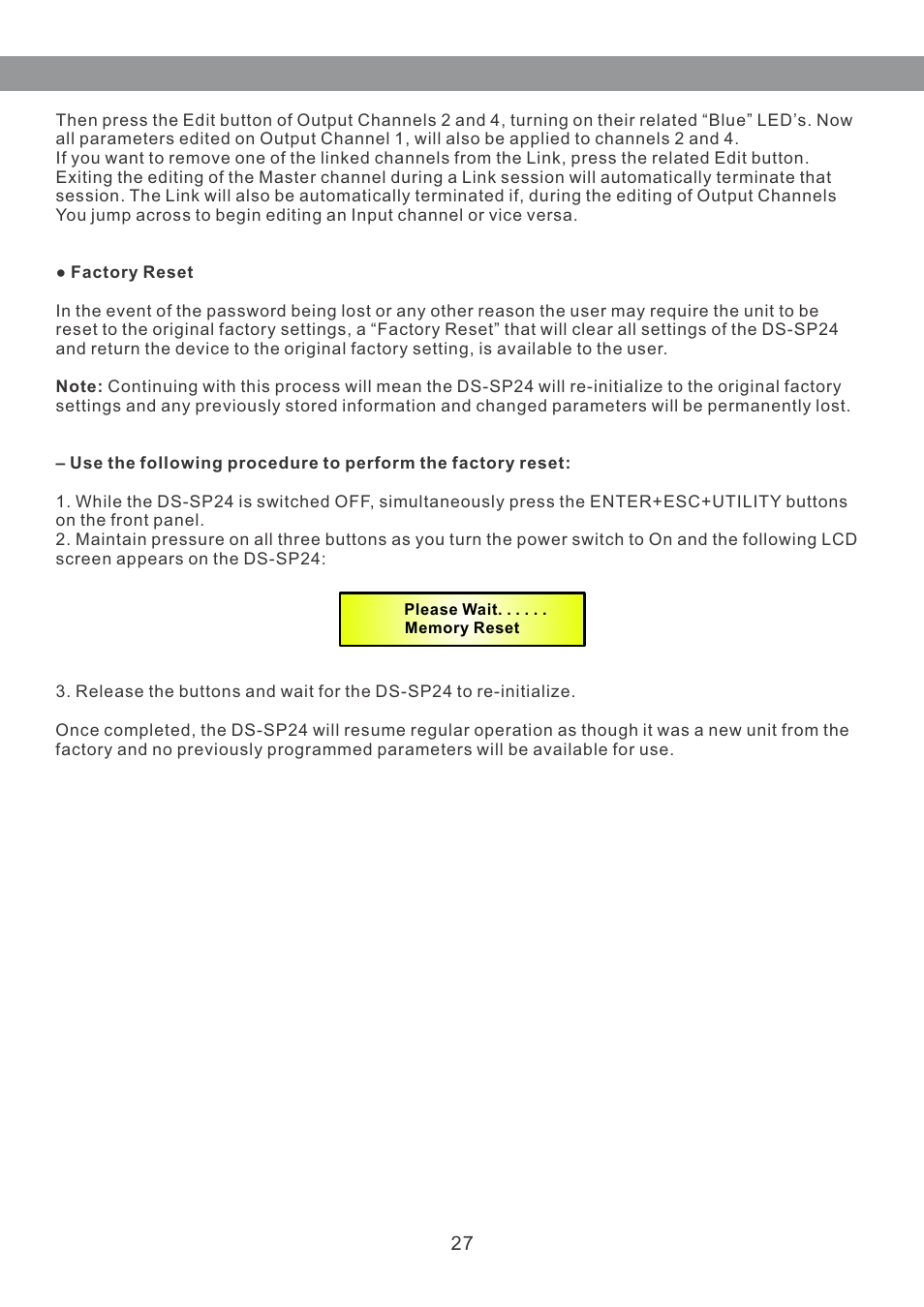 Galaxy Audio DS-SP24 User Manual | Page 28 / 40