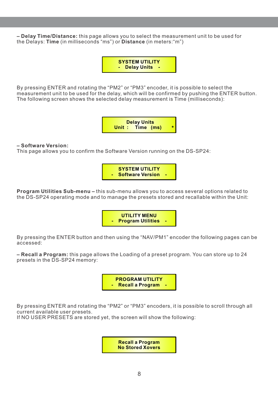 Galaxy Audio DS-SP24 User Manual | Page 9 / 40