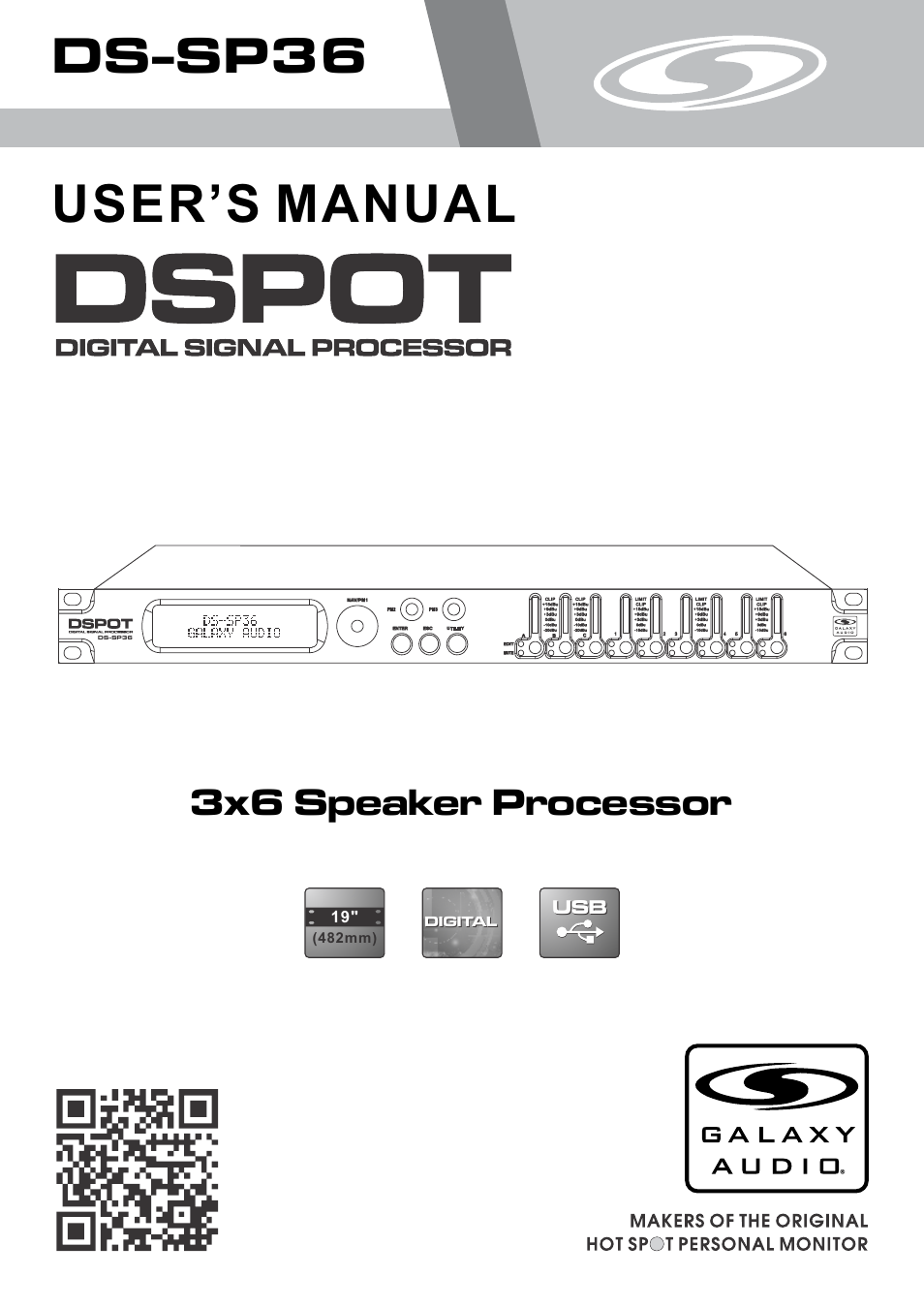 Galaxy Audio DS-SP36 User Manual | 40 pages