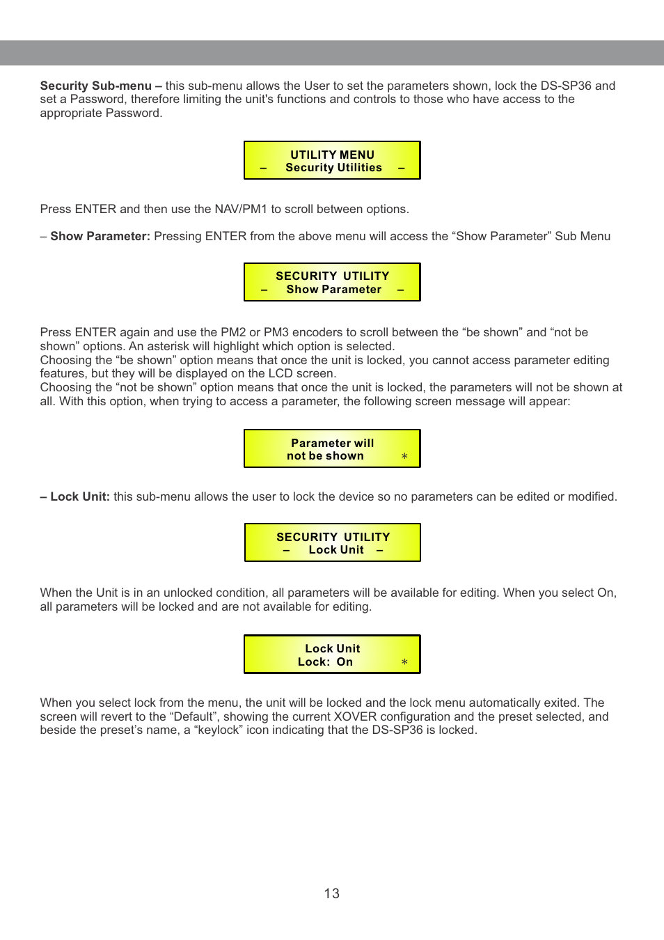 Galaxy Audio DS-SP36 User Manual | Page 14 / 40