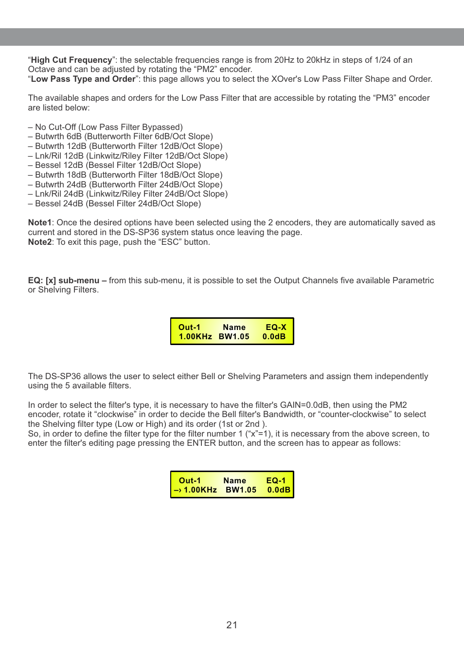 Galaxy Audio DS-SP36 User Manual | Page 22 / 40