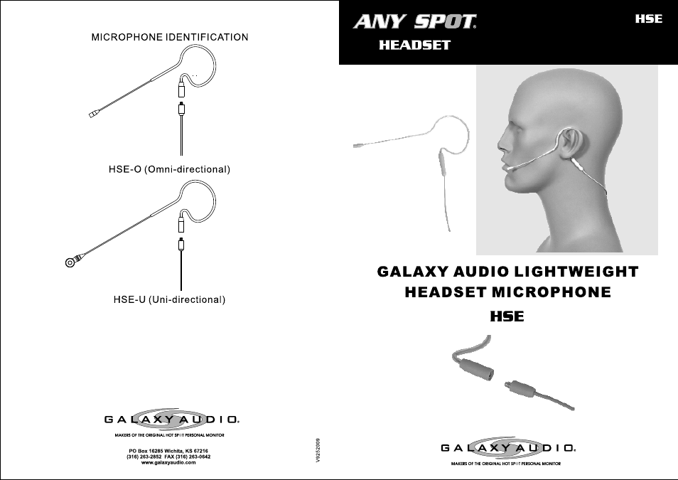 Galaxy Audio HSE User Manual | 2 pages