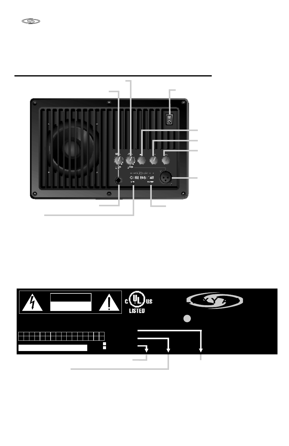 C re pa5 140 o x, Connectors/indicators, And their operation (rear panel) | Page 9, The pa5x (powered hot spot) | Galaxy Audio POWERED MICRO SPOT User Manual | Page 10 / 24