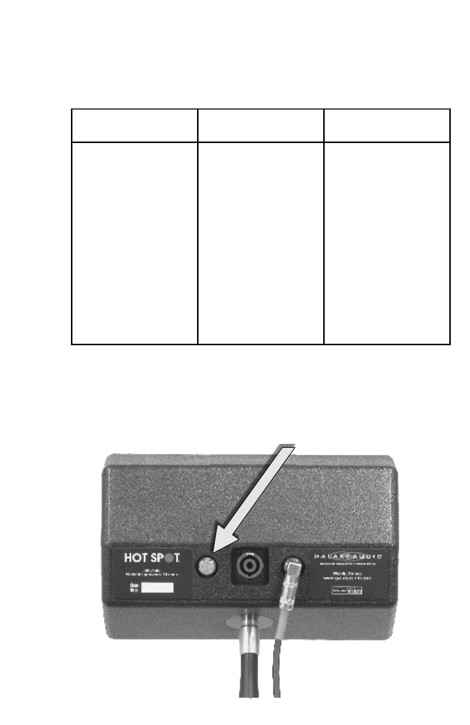 The hot spot vc and, Micro spot vc, Page 7 | Galaxy Audio POWERED MICRO SPOT User Manual | Page 8 / 24