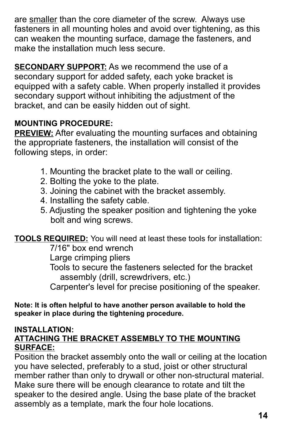 Galaxy Audio MSPA5 User Manual | Page 17 / 24