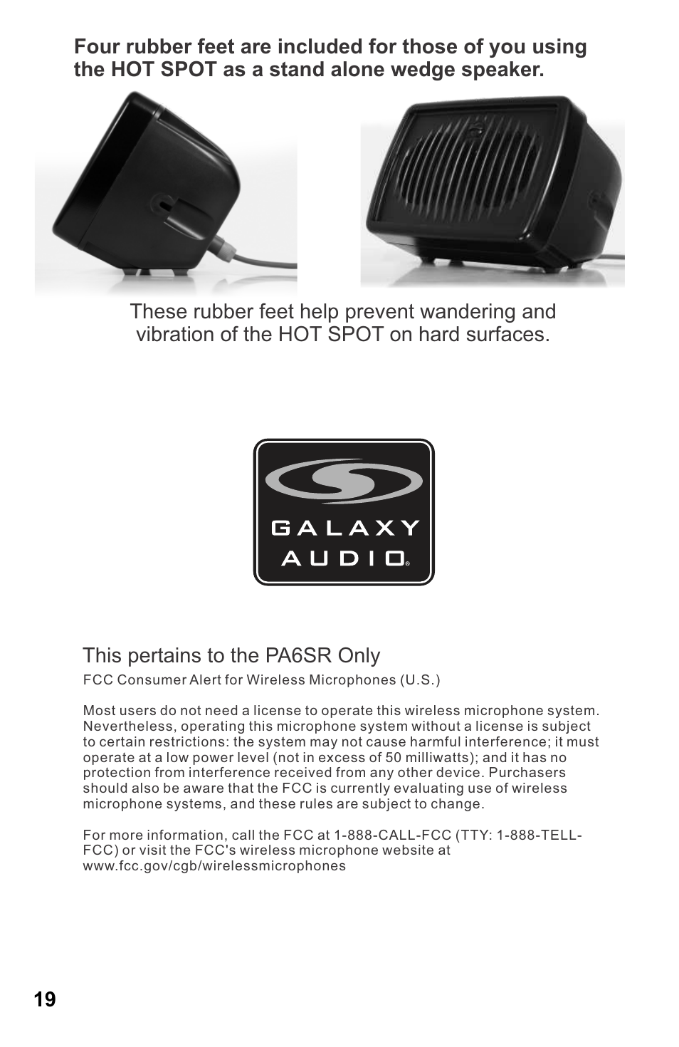 Galaxy Audio MSPA5 User Manual | Page 22 / 24