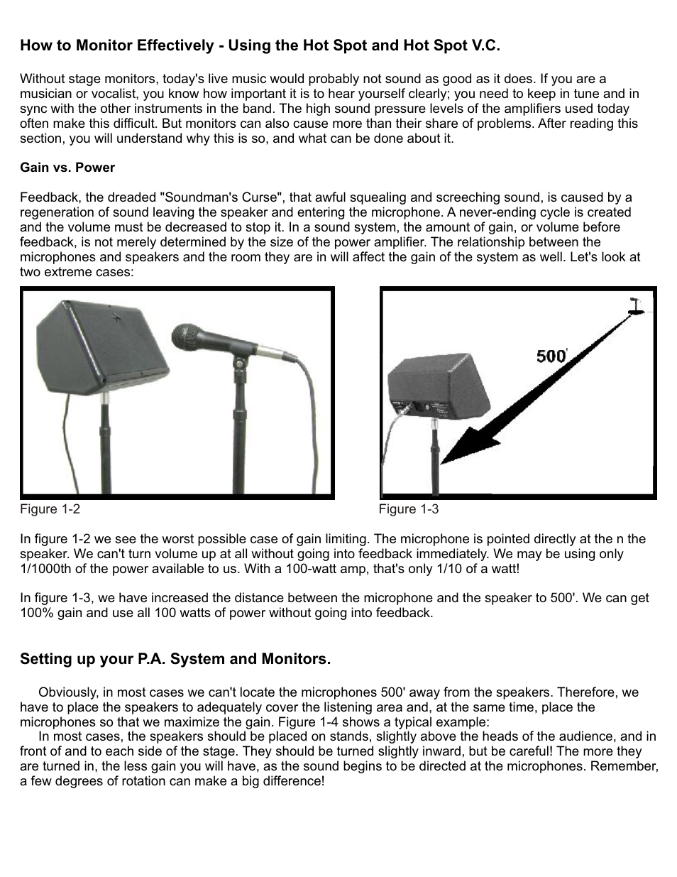 Galaxy Audio Setting up PA and Monitors User Manual | 3 pages