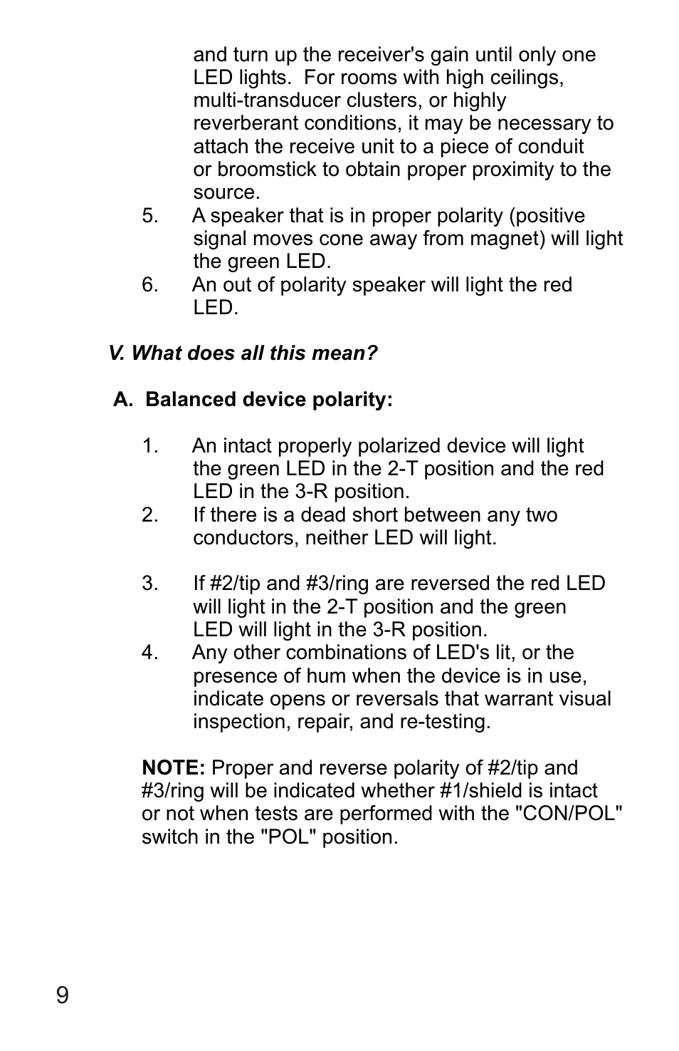 Galaxy Audio CRICKET POLARITY TEST SET User Manual | Page 11 / 14