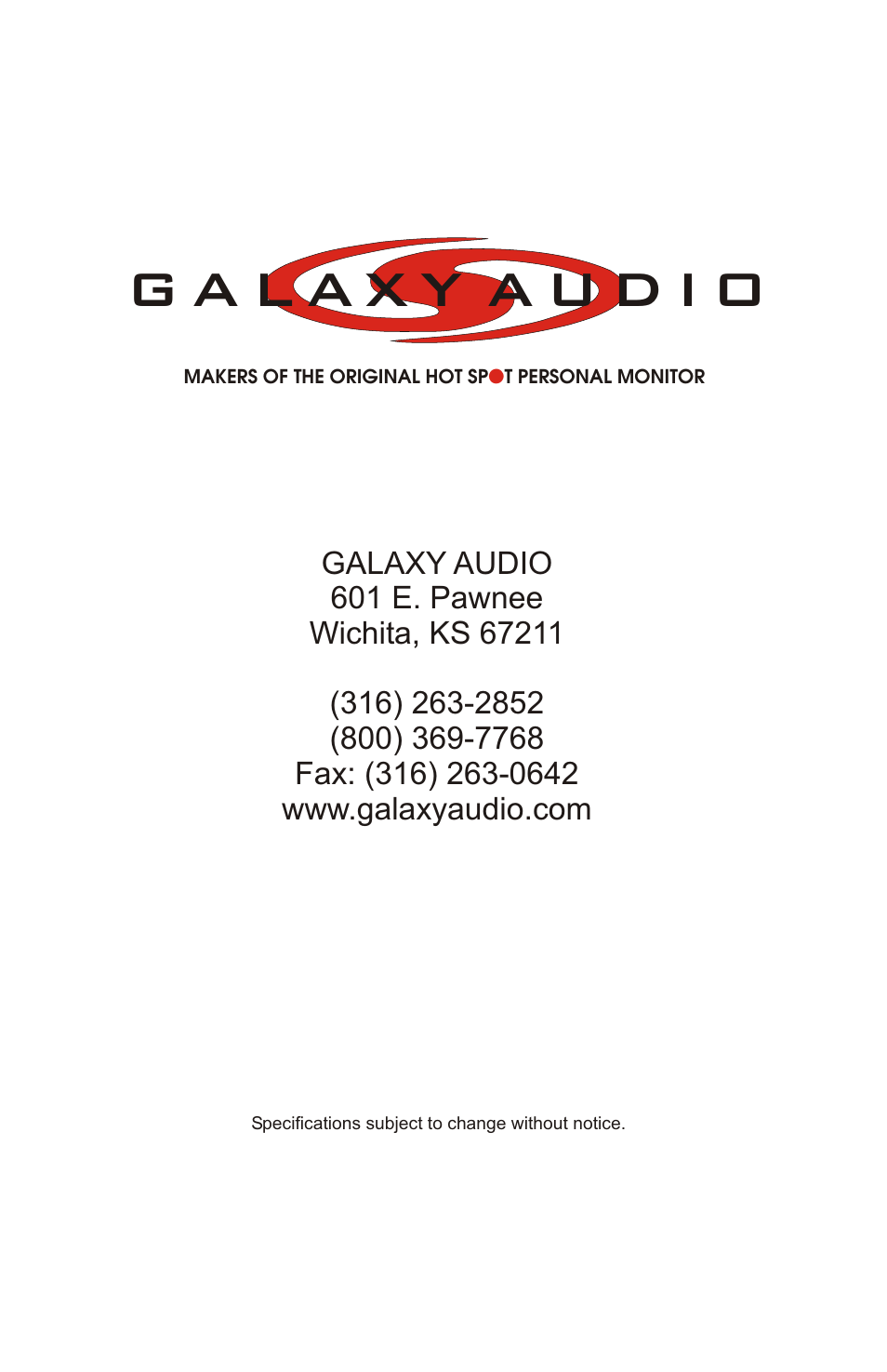 Galaxy Audio CRICKET POLARITY TEST SET User Manual | Page 14 / 14