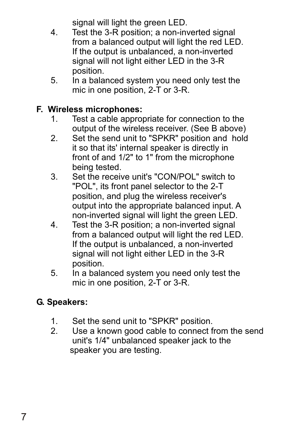Galaxy Audio CRICKET POLARITY TEST SET User Manual | Page 9 / 14